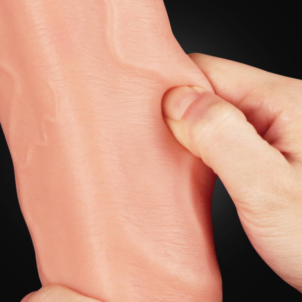 Super real feel experience with this 12 inches dual density silicone dildo