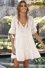 Wave After Wave Dress White